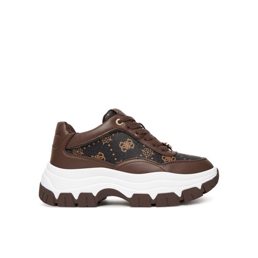 Sneakersy Guess FLFBRT PEL12 Brązowy ze sklepu eobuwie.pl w kategorii Buty sportowe damskie - zdjęcie 185743645