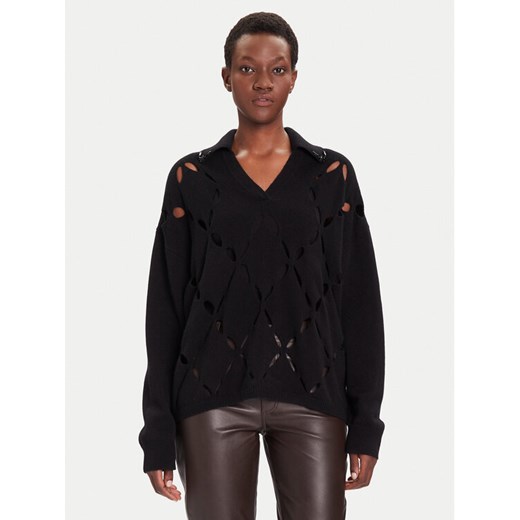 Liu Jo Sweter MF5038 MS009 Czarny Regular Fit ze sklepu MODIVO w kategorii Swetry damskie - zdjęcie 185743877