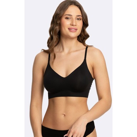 Bezszwowy top czarny Simple Bra, Kolor czarny, Rozmiar L, Julimex ze sklepu Intymna w kategorii Biustonosze - zdjęcie 185745986