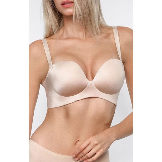 Marilyn biustonosz super push-up bardotka Naomi 01, Kolor beżowy, Rozmiar 70B, Marilyn ze sklepu Intymna w kategorii Biustonosze - zdjęcie 185746096