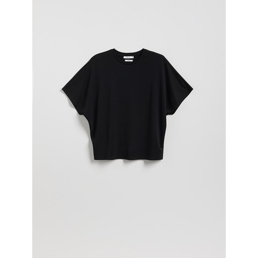 Reserved - T-shirt oversize z modalem - czarny ze sklepu Reserved w kategorii Bluzki damskie - zdjęcie 185748016