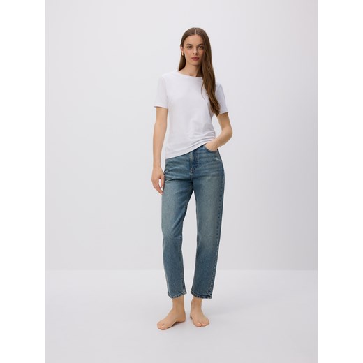 Reserved - Jeansy mom fit - niebieski ze sklepu Reserved w kategorii Jeansy damskie - zdjęcie 185748197