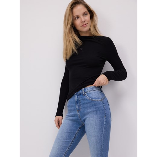 Reserved - Jeansy slim push up - niebieski ze sklepu Reserved w kategorii Jeansy damskie - zdjęcie 185748307