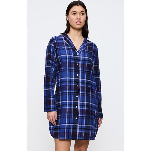 Triumph koszula nocna damska rozpinana Boyfriend NDW 10225061-M008, Kolor niebiesko-granatowy, Rozmiar 36, Triumph ze sklepu Primodo w kategorii Koszule nocne - zdjęcie 185749969