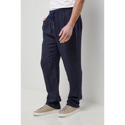 Rodier Lin Lniane spodnie w kolorze granatowym Rodier Lin M/L Limango Polska wyprzedaż