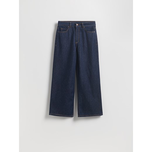 Reserved - Jeansy culotte - granatowy ze sklepu Reserved w kategorii Jeansy damskie - zdjęcie 185750867