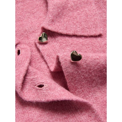 Reserved - Kardigan z ozdobnymi guzikami - różowy Reserved M Reserved