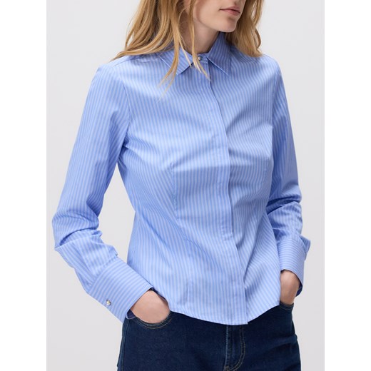 Reserved - Koszula slim fit w paski - jasnoniebieski ze sklepu Reserved w kategorii Koszule damskie - zdjęcie 185751648