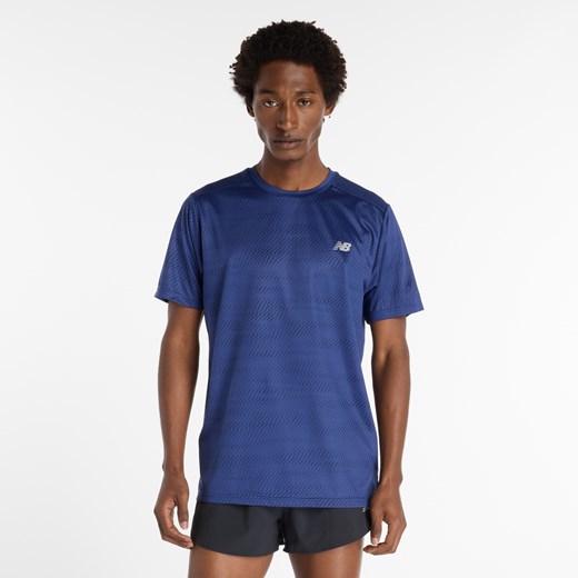 Koszulka męska New Balance MT53217NNY – granatowa ze sklepu New Balance Poland w kategorii T-shirty męskie - zdjęcie 185752577