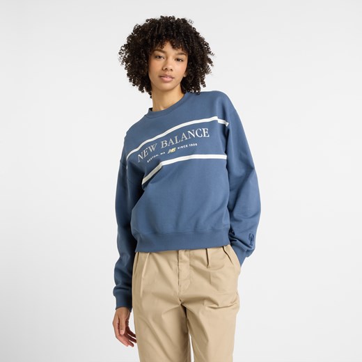 Bluza damska New Balance WT51923VTI – niebieska ze sklepu New Balance Poland w kategorii Bluzy damskie - zdjęcie 185752638
