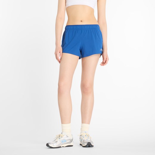 Spodenki damskie New Balance WS41286GAB – niebieskie ze sklepu New Balance Poland w kategorii Szorty - zdjęcie 185752746