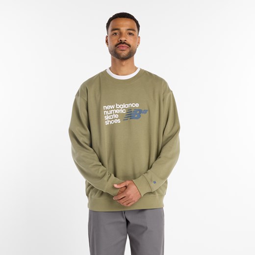 Bluza męska New Balance Numeric MT51952DEK – zielona ze sklepu New Balance Poland w kategorii Bluzy męskie - zdjęcie 185752748