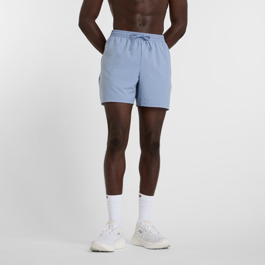 Spodenki męskie New Balance MS41227DUS – niebieskie ze sklepu New Balance Poland w kategorii Spodenki męskie - zdjęcie 185752799