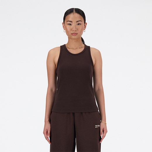 Koszulka damska New Balance WT33536KCF – brązowa ze sklepu New Balance Poland w kategorii Bluzki damskie - zdjęcie 185753056