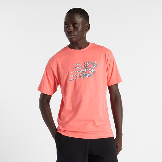 Koszulka męska New Balance MT51920DTR – pomarańczowa ze sklepu New Balance Poland w kategorii T-shirty męskie - zdjęcie 185753077