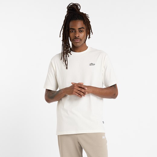 Koszulka męska New Balance MT51966SST – biała ze sklepu New Balance Poland w kategorii T-shirty męskie - zdjęcie 185753145