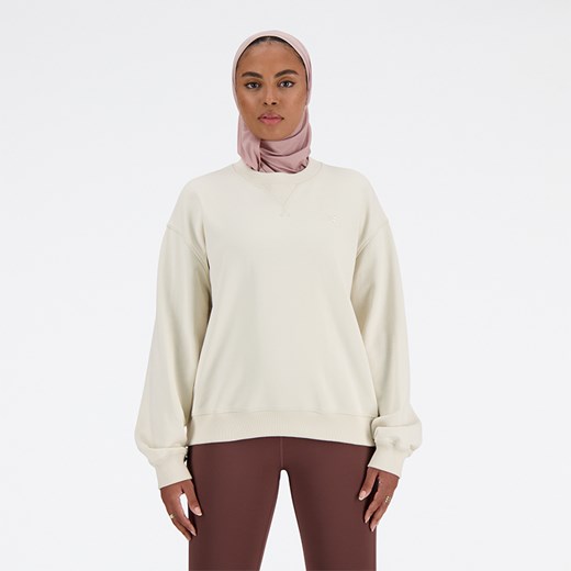 Bluza damska New Balance WT41500LIN – beżowa ze sklepu New Balance Poland w kategorii Bluzy damskie - zdjęcie 185753209