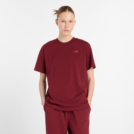 Koszulka damska New Balance WT41501MHB – bordowa ze sklepu New Balance Poland w kategorii Bluzki damskie - zdjęcie 185753257