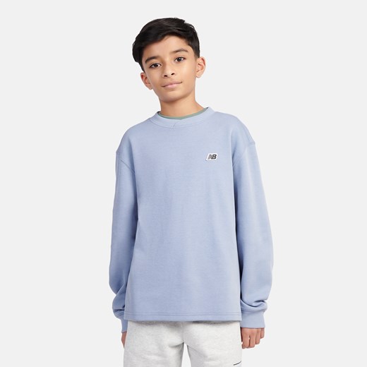 Bluza dziecięca New Balance LAKB0193DUS – niebieska ze sklepu New Balance Poland w kategorii Bluzy chłopięce - zdjęcie 185753447