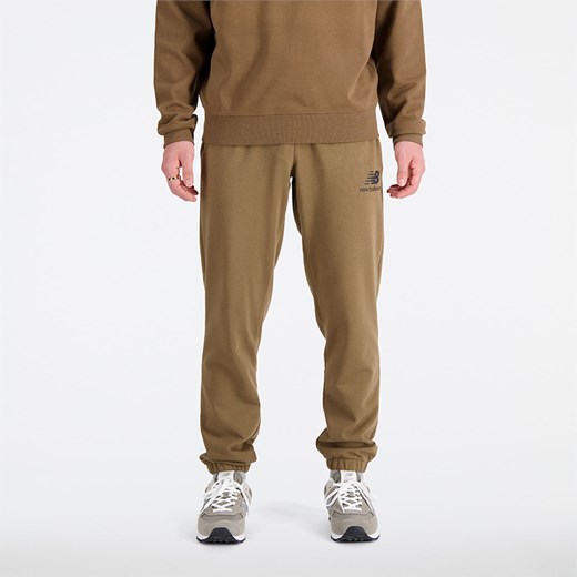 Spodnie męskie New Balance MP31539DHE – brązowe ze sklepu New Balance Poland w kategorii Spodnie męskie - zdjęcie 185753495