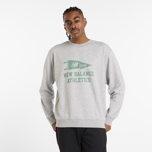 Bluza męska New Balance MT51929AG – szara ze sklepu New Balance Poland w kategorii Bluzy męskie - zdjęcie 185753549