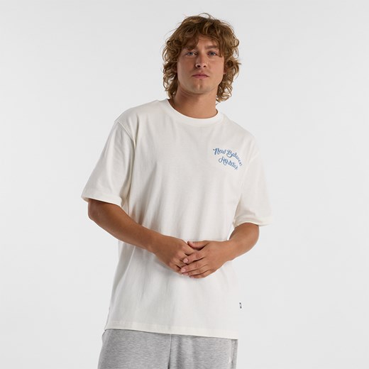 Koszulka męska New Balance MT43556SST – biała ze sklepu New Balance Poland w kategorii T-shirty męskie - zdjęcie 185753578
