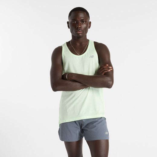 Koszulka męska New Balance MT41250MEW – miętowa ze sklepu New Balance Poland w kategorii T-shirty męskie - zdjęcie 185753597