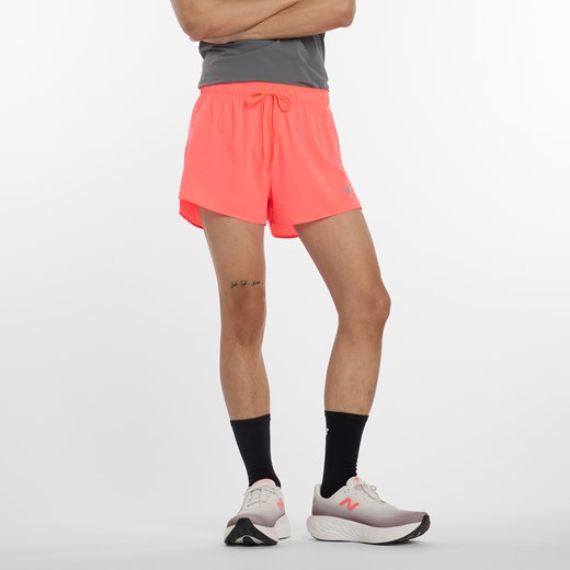 Spodenki męskie New Balance MS51283URR – pomarańczowe ze sklepu New Balance Poland w kategorii Spodenki męskie - zdjęcie 185753607