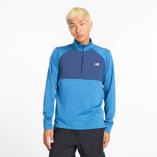 Bluza męska New Balance MT43204HEB – niebieska ze sklepu New Balance Poland w kategorii Bluzy męskie - zdjęcie 185753659