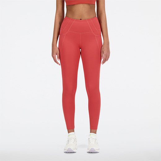 Legginsy damskie New Balance WP21112ASU – czerwone ze sklepu New Balance Poland w kategorii Spodnie damskie - zdjęcie 185753666