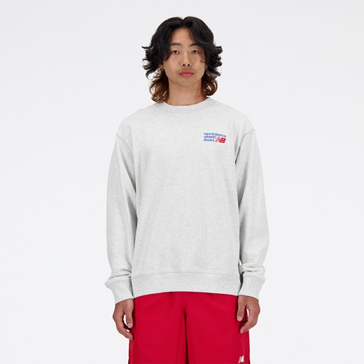 Bluza męska New Balance MT41547AHH – szara ze sklepu New Balance Poland w kategorii Bluzy męskie - zdjęcie 185753766