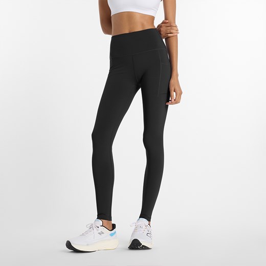 Legginsy damskie New Balance WP51275BK – czarne ze sklepu New Balance Poland w kategorii Spodnie damskie - zdjęcie 185753835