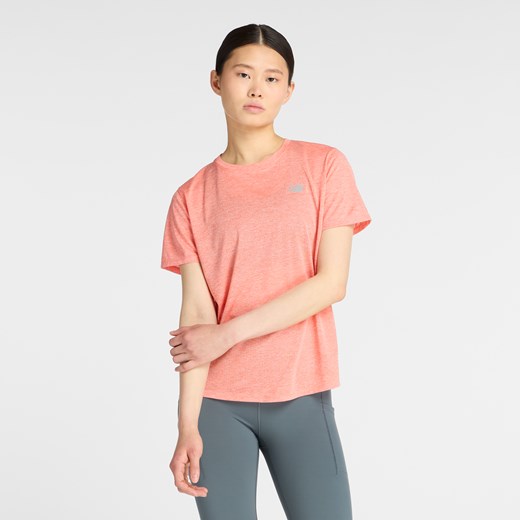 Koszulka damska New Balance WT41253FLE – pomarańczowa ze sklepu New Balance Poland w kategorii Bluzki damskie - zdjęcie 185753896