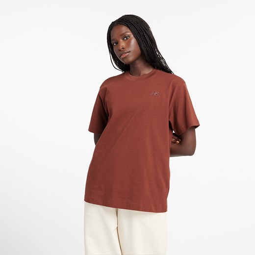 Koszulka damska New Balance WT41501ROK – brązowa ze sklepu New Balance Poland w kategorii Bluzki damskie - zdjęcie 185753925