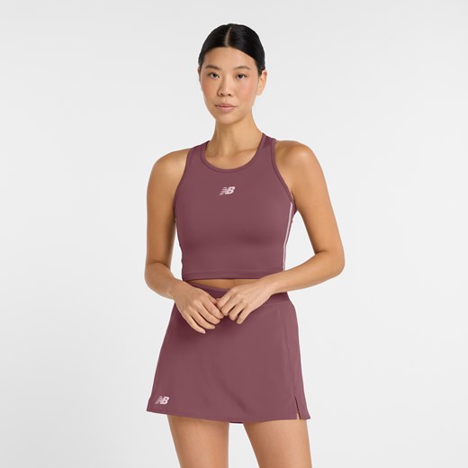 Koszulka damska New Balance WT51156FDP – bordowa ze sklepu New Balance Poland w kategorii Bluzki damskie - zdjęcie 185754088