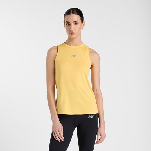 Koszulka damska New Balance WT51252CEE – żółta ze sklepu New Balance Poland w kategorii Bluzki damskie - zdjęcie 185754136