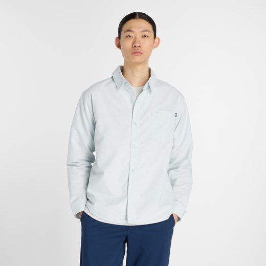 Koszula męska New Balance MT53523FRL – niebieska ze sklepu New Balance Poland w kategorii Koszule męskie - zdjęcie 185754137