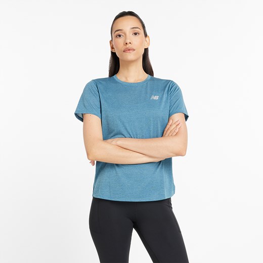 Koszulka damska New Balance WT41253TUM – niebieska ze sklepu New Balance Poland w kategorii Bluzki damskie - zdjęcie 185754139