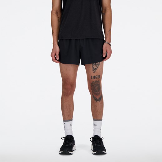 Spodenki męskie New Balance MS41280BK – czarne ze sklepu New Balance Poland w kategorii Spodenki męskie - zdjęcie 185754185