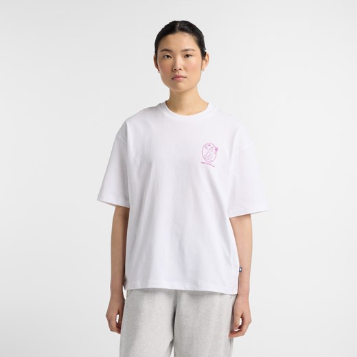 Koszulka damska New Balance WT51940WT – biała ze sklepu New Balance Poland w kategorii Bluzki damskie - zdjęcie 185754188