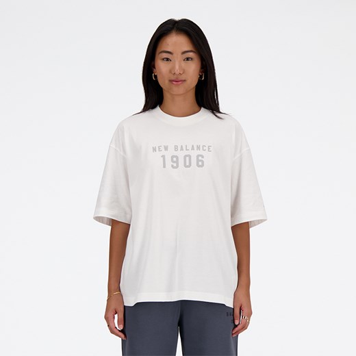 Koszulka damska New Balance WT41519WT – biała ze sklepu New Balance Poland w kategorii Bluzki damskie - zdjęcie 185754226