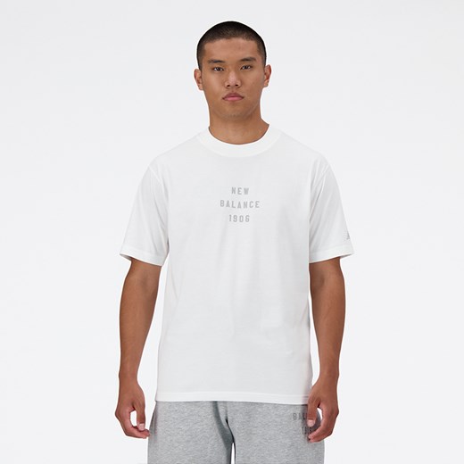 Koszulka męska New Balance MT41519WT – biała ze sklepu New Balance Poland w kategorii T-shirty męskie - zdjęcie 185754265
