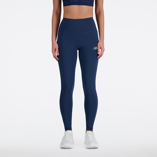 Legginsy damskie New Balance WP41237NNY – granatowe ze sklepu New Balance Poland w kategorii Spodnie damskie - zdjęcie 185754278