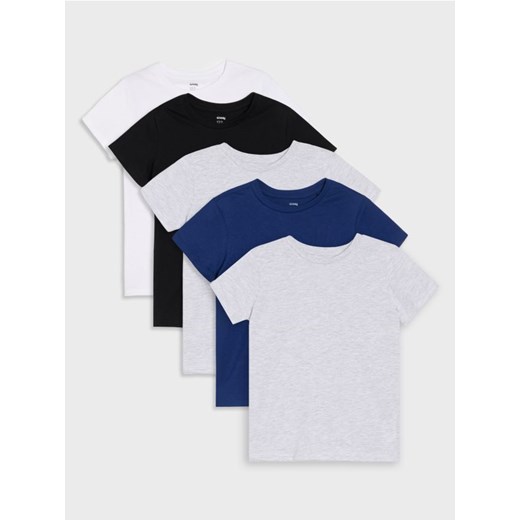 Sinsay - Koszulki w stylu basic 4 pack - mid blue ze sklepu Sinsay w kategorii T-shirty chłopięce - zdjęcie 185754749