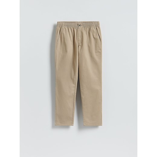 Reserved - Spodnie jogger slim - beżowy ze sklepu Reserved w kategorii Spodnie męskie - zdjęcie 185756628