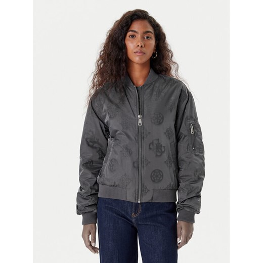 Guess Kurtka bomber W5YL08 WHDK2 Szary Regular Fit ze sklepu MODIVO w kategorii Kurtki damskie - zdjęcie 185757478