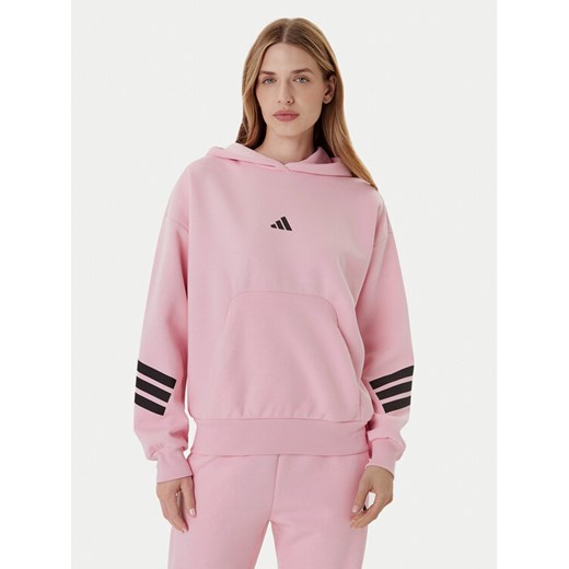adidas Bluza Future Icons 3-Stripes JE0183 Różowy Loose Fit ze sklepu MODIVO w kategorii Bluzy damskie - zdjęcie 185757507