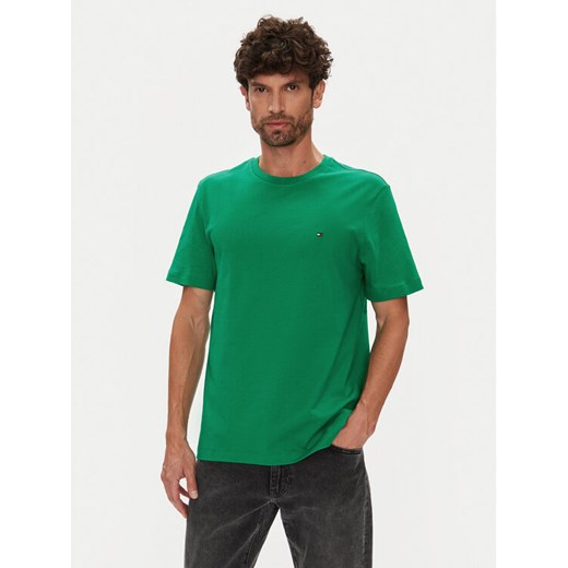 Tommy Hilfiger T-Shirt Ess Seasonal MW0MW39995 Zielony Regular Fit ze sklepu MODIVO w kategorii T-shirty męskie - zdjęcie 185757509