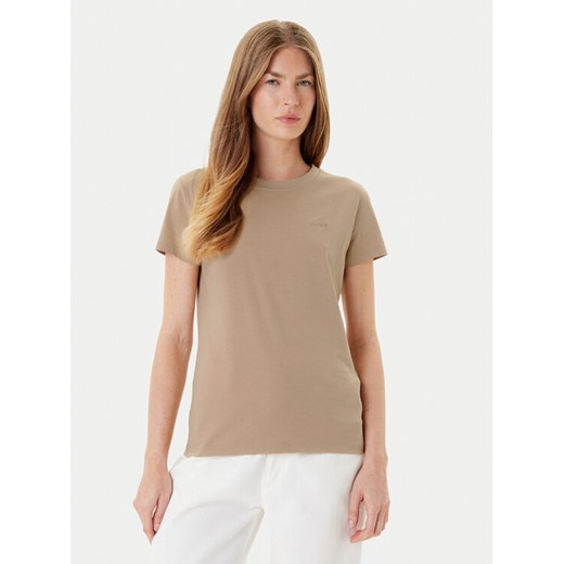 BOSS T-Shirt C_Esogo_1 50506973 Beżowy Slim Fit ze sklepu MODIVO w kategorii Bluzki damskie - zdjęcie 185757515