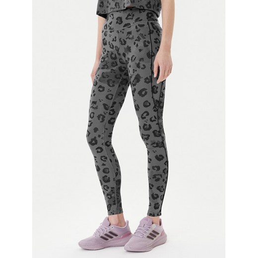 adidas Legginsy Optime Essentials JN2650 Szary Slim Fit ze sklepu MODIVO w kategorii Spodnie damskie - zdjęcie 185757528